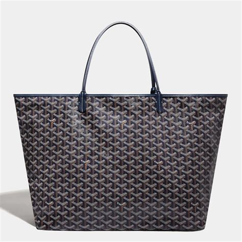 goyard tote bag blue imitation|navy blue Goyard tote.